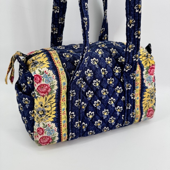Vera Bradley Handbags - 2 VTG Vera Bradley Cottagecore Floral Barrel Bag Butter/Navy & Elephant Bag